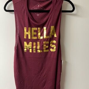 Sarah Marie Design Studios “Hella Miles” muscle tank